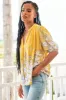 Sierra Top - Short Balloon Sleeve Button Down Shirt in Calla Print sold by Salty Crush