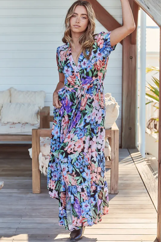 June - Midnight Tropics Maxi Dress sold by Salty Crush