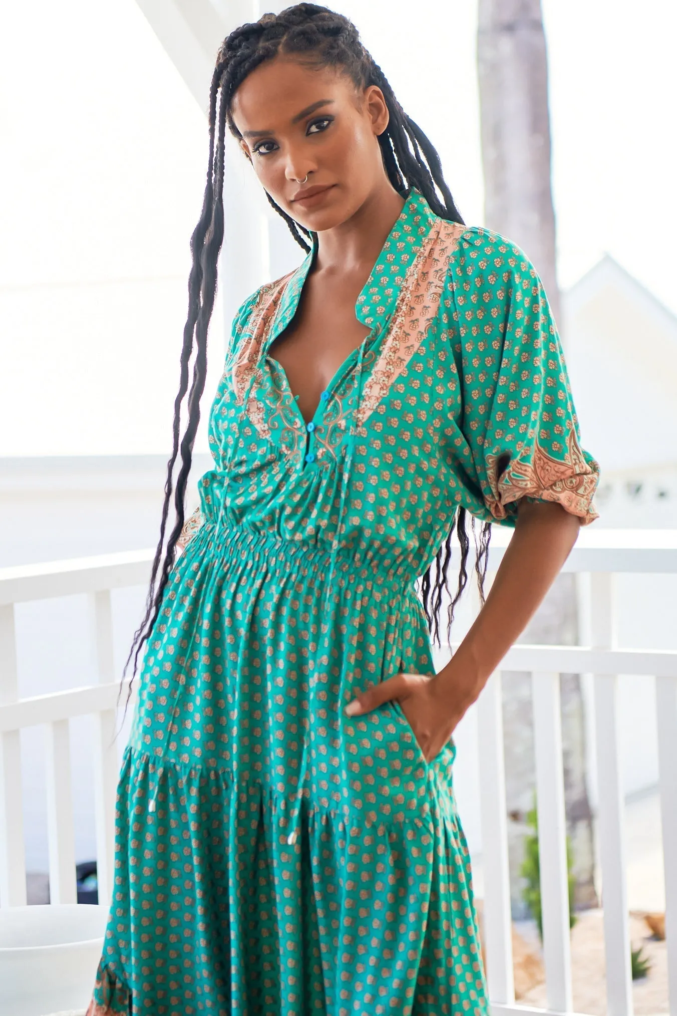 Jasmine - Jade Midi Dress sold by Salty Crush product image thumbnail 2