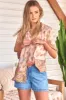 JAASE - Sierra Top: Short Balloon Sleeve Button Down Shirt in Daisies Print sold by Salty Crush