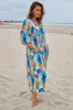 JAASE - Boheme Midi Dress: Piping Defined Bust Slimline Smock Dress in Tides Print sold by Salty Crush