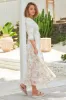 JAASE - Tessa Maxi Dress: A Line Pull Tie Waist Dress in Sidney Print sold by Salty Crush