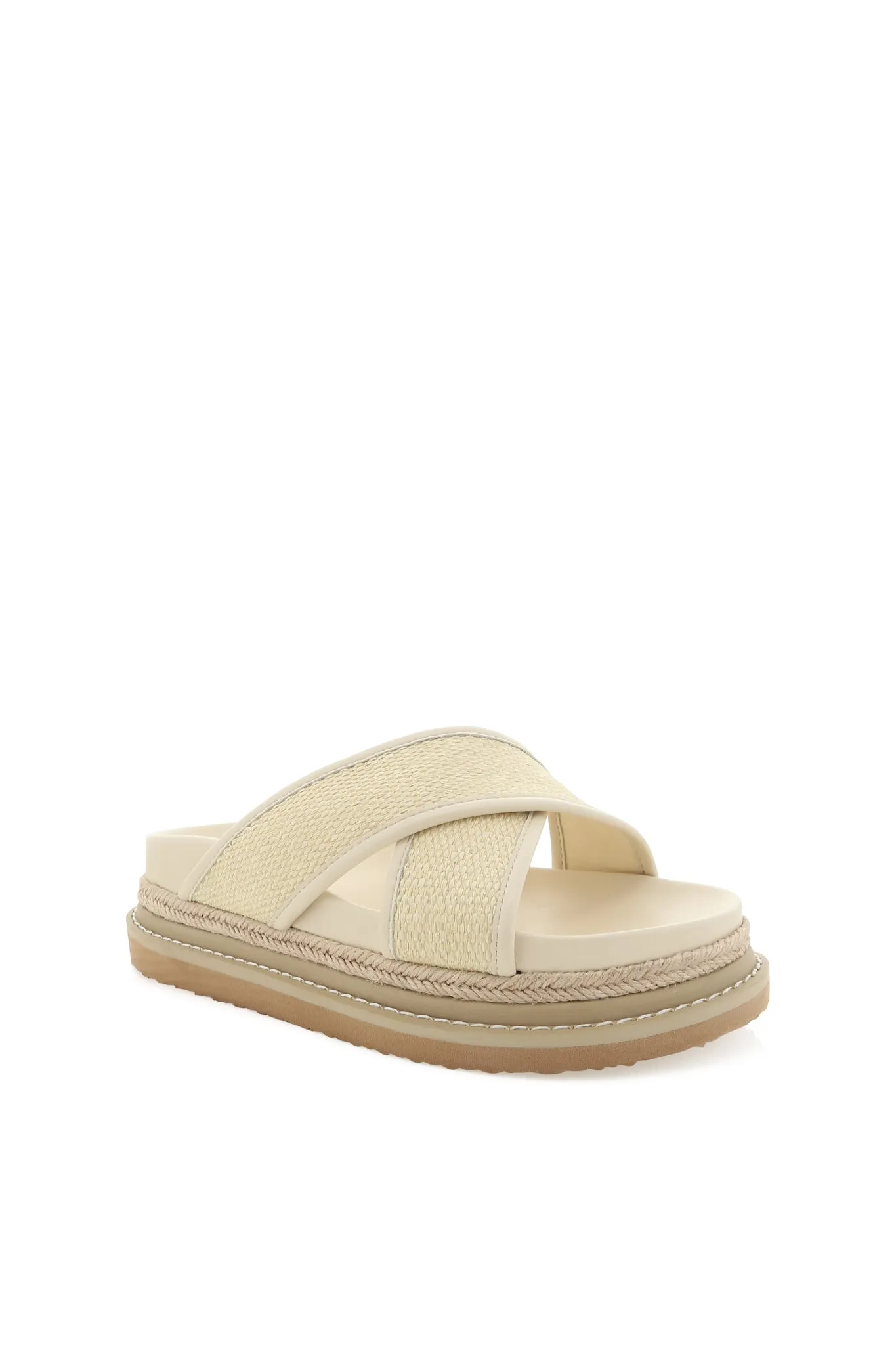 Aysha Sandals - Cream Raffia sold by Salty Crush product image thumbnail 2