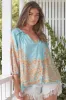 Rue Top - V Neck Smock Top with Crochet Trim in Arabian Nights Print sold by Salty Crush