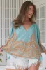 Rue Top - V Neck Smock Top with Crochet Trim in Arabian Nights Print sold by Salty Crush
