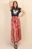 Hellen Maxi Skirt - High Waisted Skirt with Front Splits in Florentina Print Red sold by Salty Crush