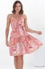 Ember Mini Dress - Sweet Crochet Trim Sun Dress in Arietta Print Pink sold by Salty Crush