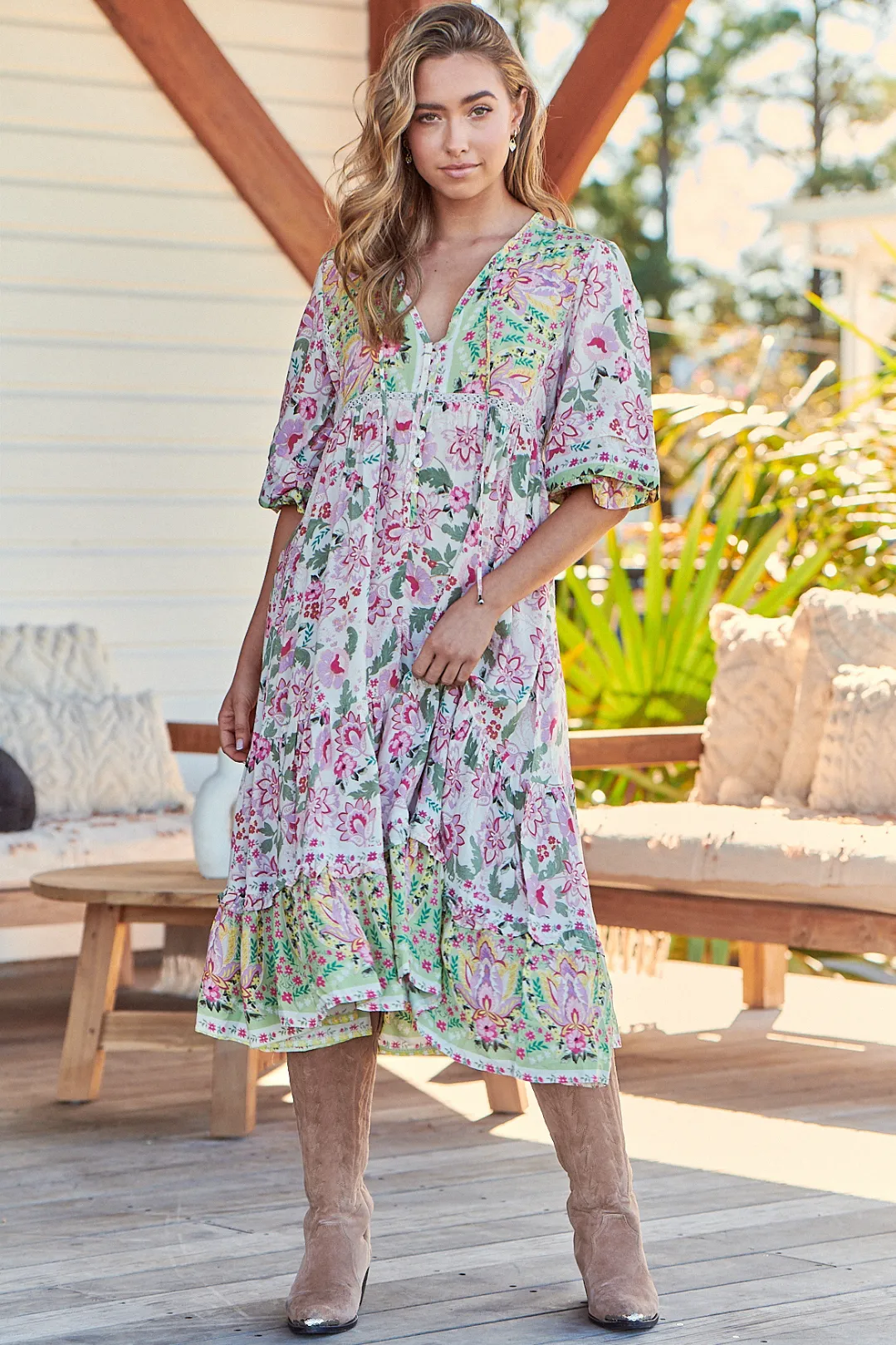 Monday - Sakura Midi Dress sold by Salty Crush product image thumbnail 2