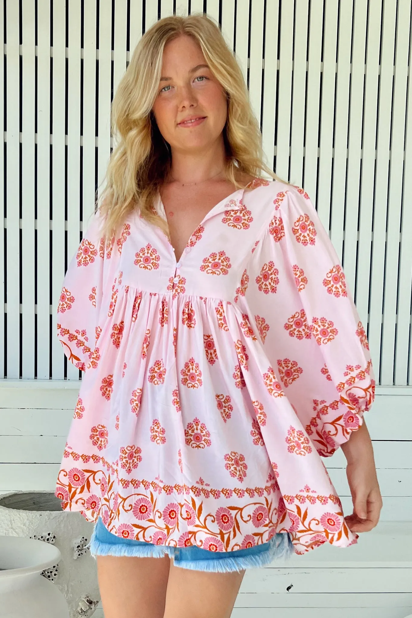 JAASE - Polli Blouse: Balloon Sleeve Smock Top in Desert Wildflowers Print sold by Salty Crush product image thumbnail 5