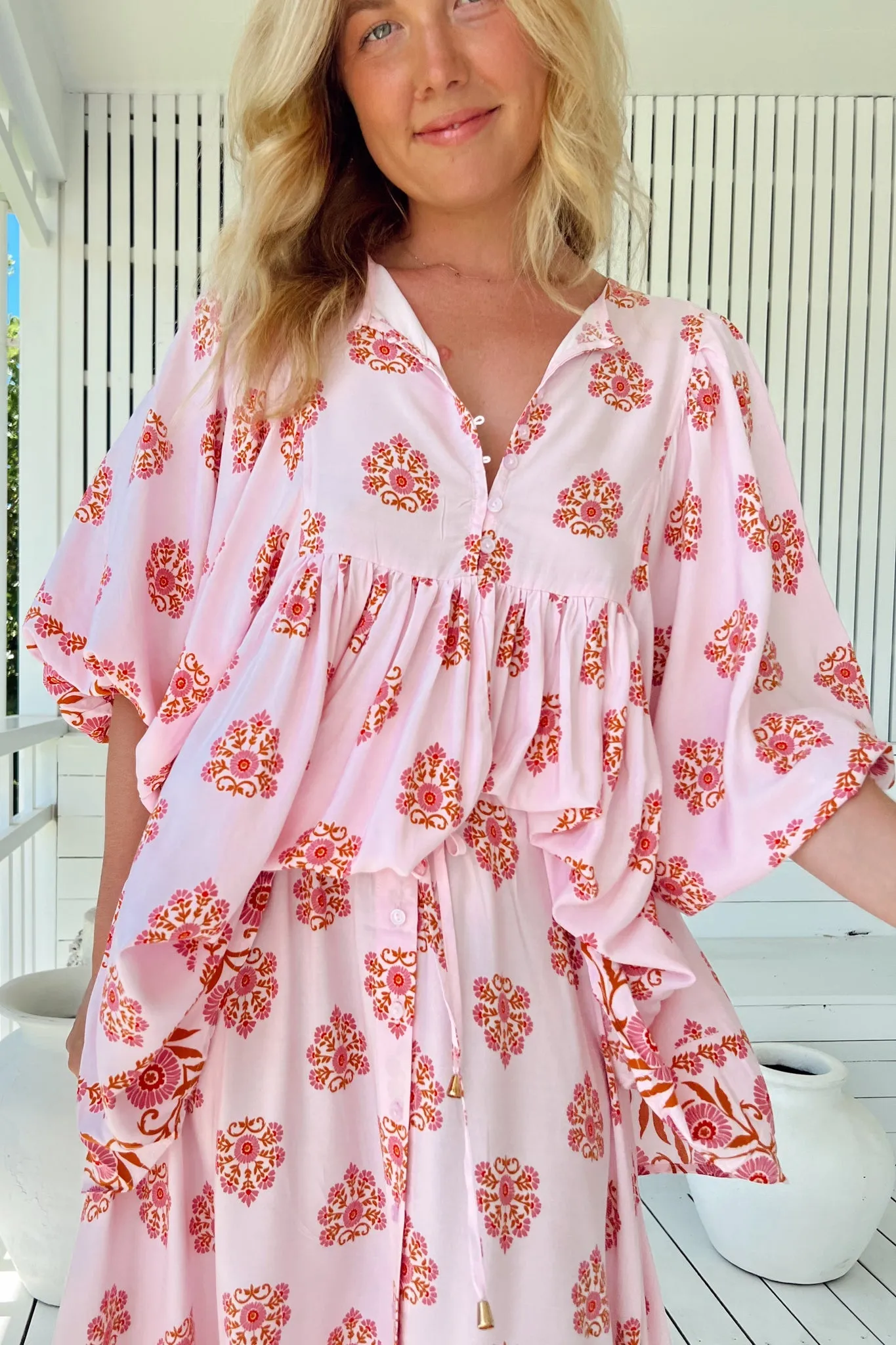 JAASE - Polli Blouse: Balloon Sleeve Smock Top in Desert Wildflowers Print sold by Salty Crush product image thumbnail 2