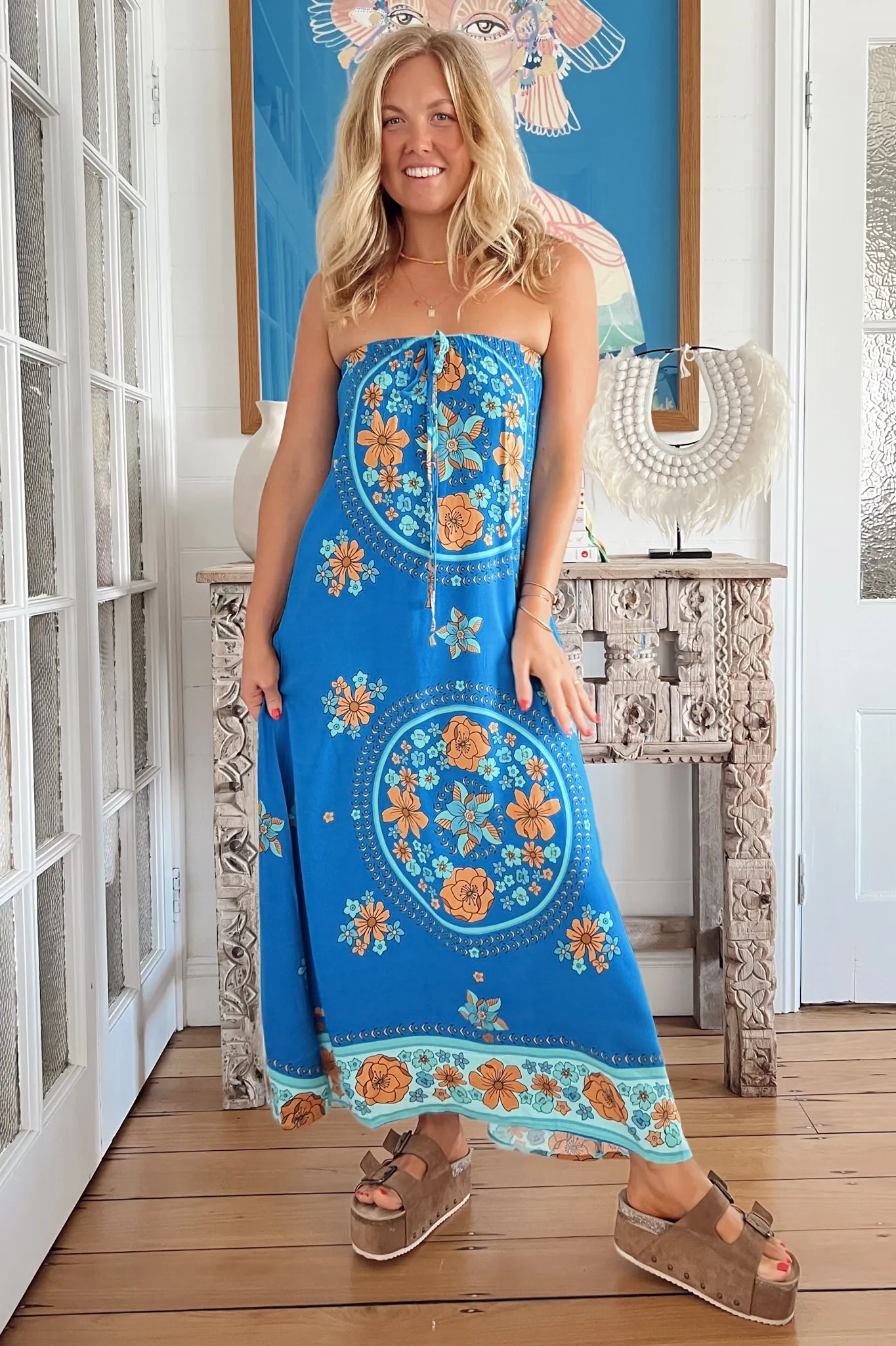 JAASE - Amaiya Midi Dress: Multi-Way Sun Dress in Riviera Print sold by Salty Crush product image thumbnail 3