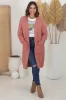 Kartika Cardigan - Long Ribbed Cuff and Hem Cardigan with Pockets in Dusty Rose sold by Salty Crush