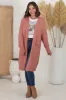 Kartika Cardigan - Long Ribbed Cuff and Hem Cardigan with Pockets in Dusty Rose sold by Salty Crush