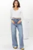 Joey Jeans - Relaxed Mid Rise Mum Jeans in Light Denim sold by Salty Crush