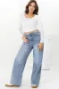 Joey Jeans - Relaxed Mid Rise Mum Jeans in Light Denim sold by Salty Crush