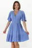 Gaia Mini Dress - Gathered Waist Detail Dress with Cape Sleeves sold by Salty Crush