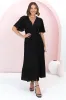 Gaia Mini Dress - Gathered Waist Detail Dress with Cape Sleeves sold by Salty Crush