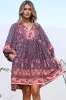 Adela Mini Dress - Oversized Smock Dress with Batwing Sleeves in Dancing Daisy Print sold by Salty Crush
