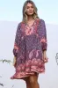 Adela Mini Dress - Oversized Smock Dress with Batwing Sleeves in Dancing Daisy Print sold by Salty Crush