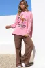 Yee-Haw Set - Graphic Long Sleeve Top and Pants with Stripe Accent in Pink sold by Salty Crush