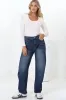 Luca Jeans - Whiskers Relaxed Barrel Jean in Dark Denim sold by Salty Crush