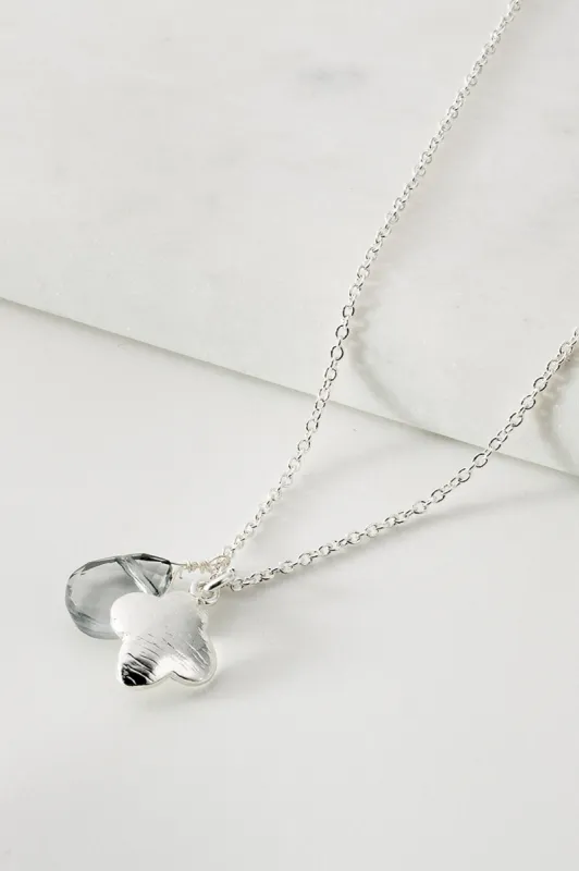 Reece Necklace - Silver/Smokey sold by Salty Crush