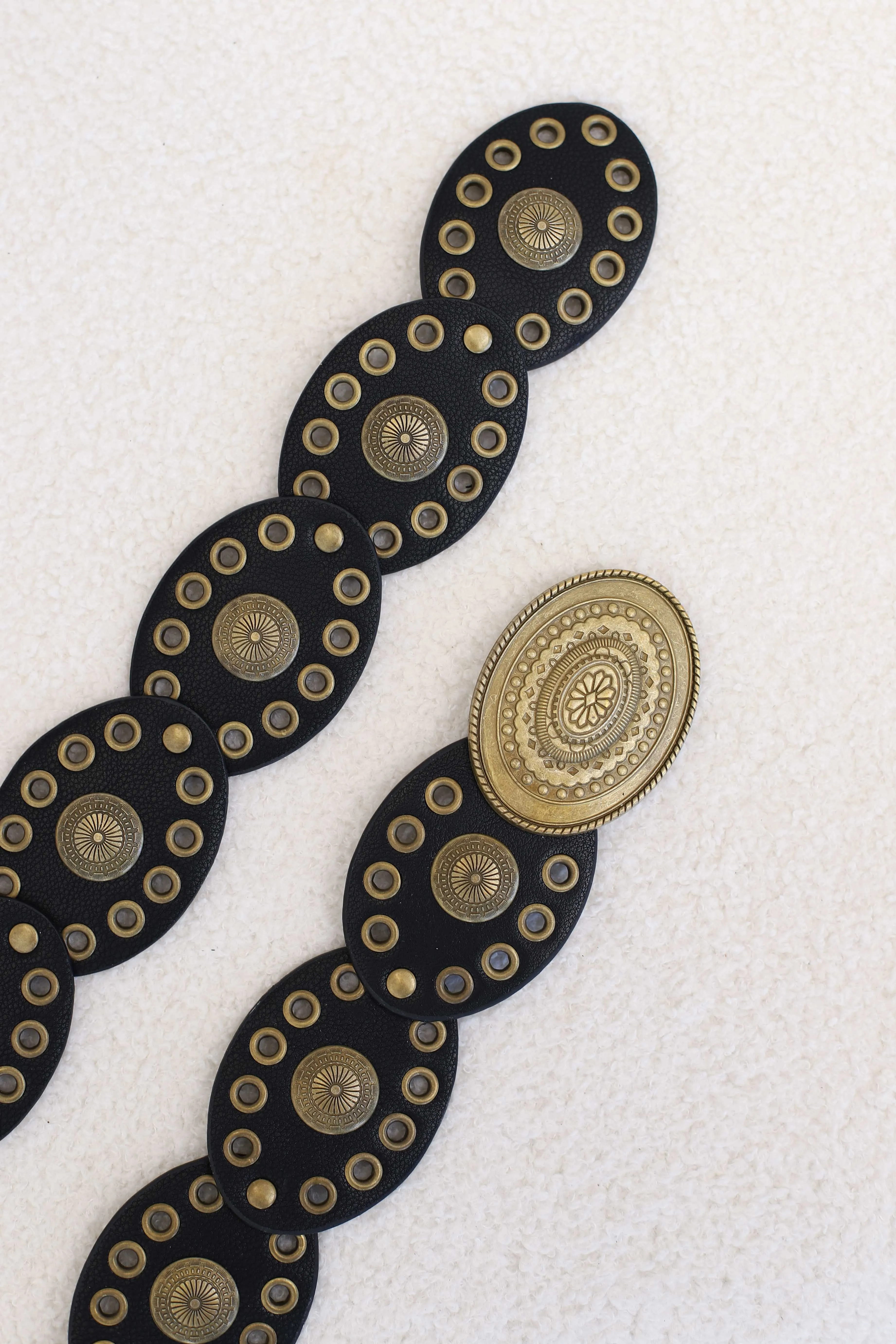 Slate Rivet Gold Buckle Belt - Black sold by Salty Crush product image thumbnail 4