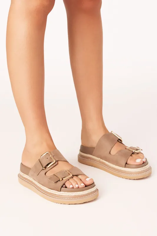 Alder Sandals - Fawn Suede sold by Salty Crush