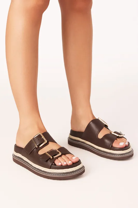 Alder Sandals - Chocolate sold by Salty Crush