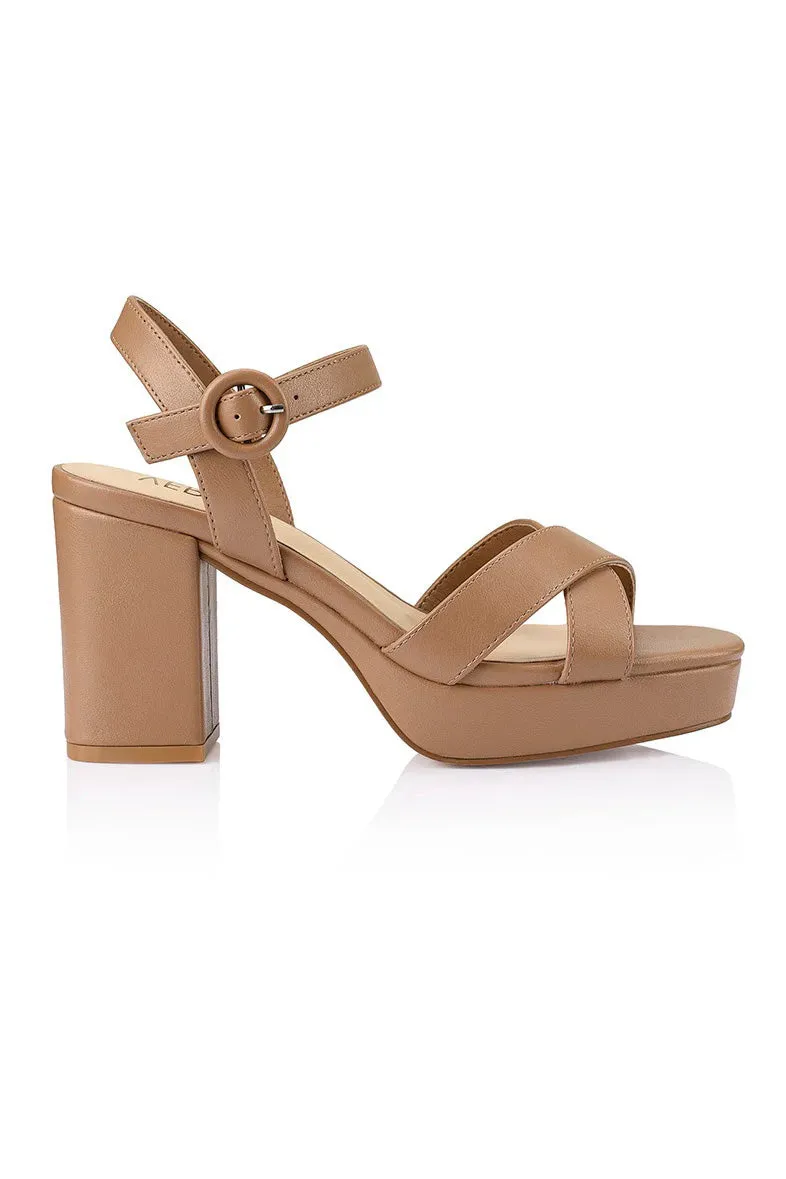 Heppell Platform Heels - Dark Camel Smooth sold by Salty Crush product image thumbnail 3