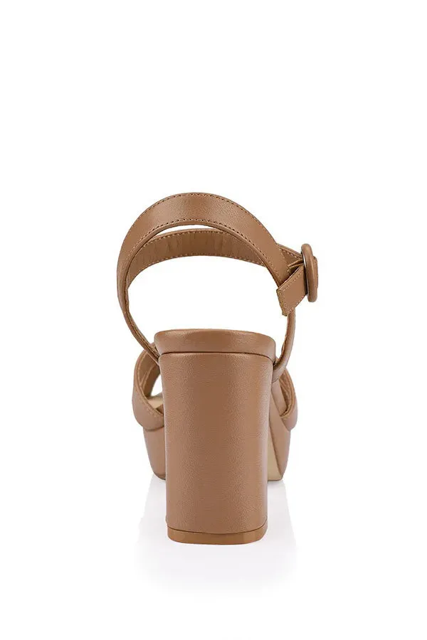 Heppell Platform Heels - Dark Camel Smooth sold by Salty Crush product image thumbnail 5