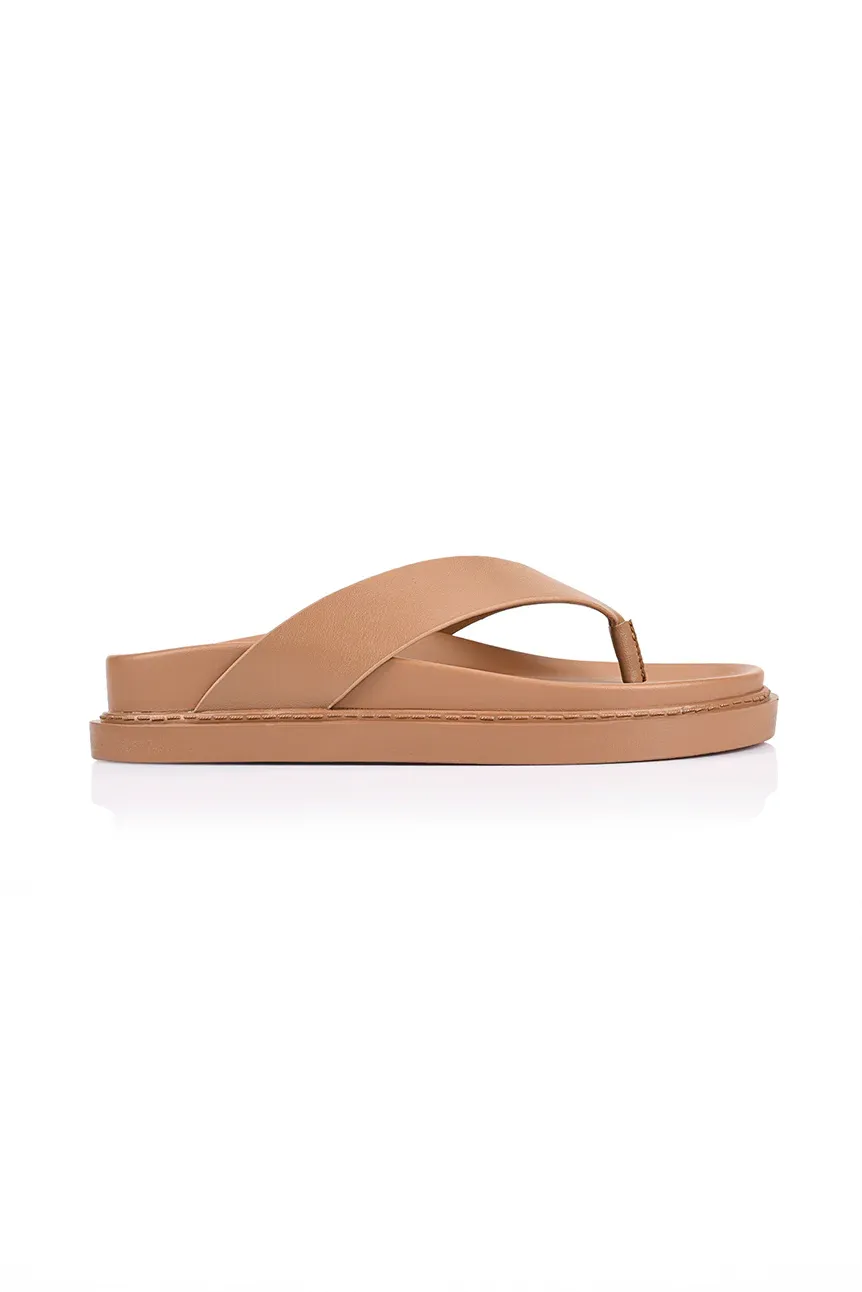 Bridget Foodbed Slides - Dark Camel Tan sold by Salty Crush product image thumbnail 3