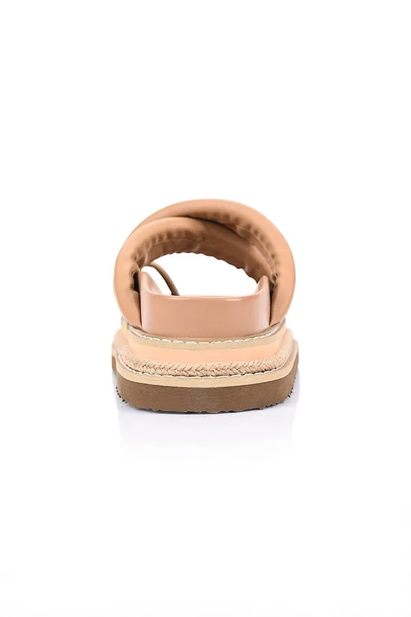 Thelma Flatform Slides - Dark Camel Tan sold by Salty Crush product image thumbnail 4