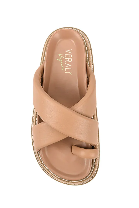 Thelma Flatform Slides - Dark Camel Tan sold by Salty Crush product image thumbnail 2