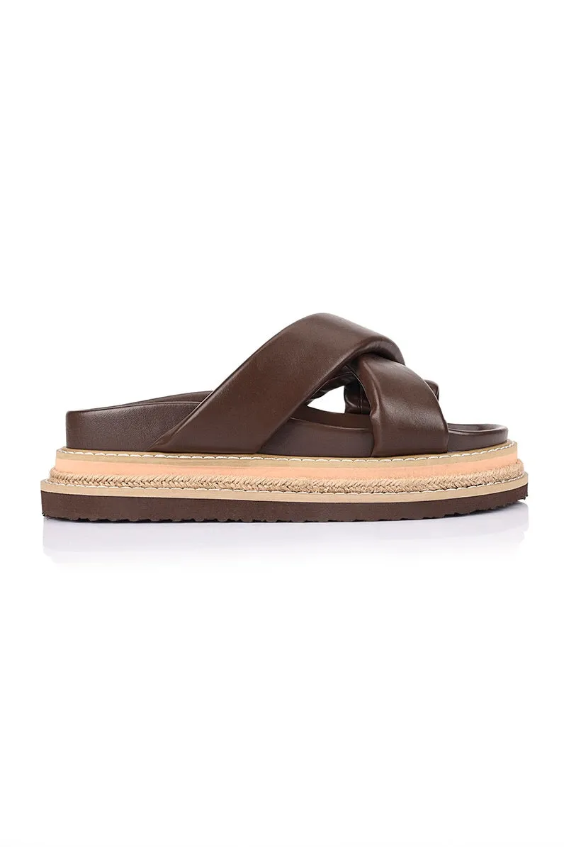 Thelma Flatform Slides - Chocolate Brown sold by Salty Crush product image thumbnail 3