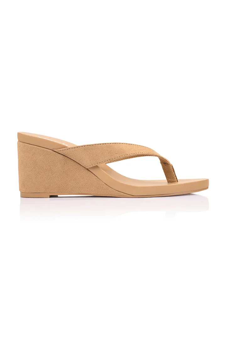 Polly Thong Wedges - Camel Tan Micro sold by Salty Crush product image thumbnail 2
