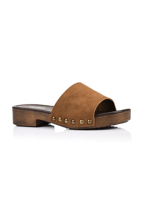 Chester Clogs - Chestnut Tan Micro sold by Salty Crush