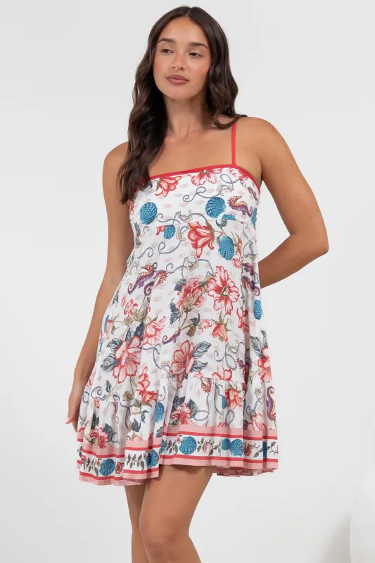 Essie Mini Dress - Sun Dress With Shirred Back In Safia Print sold by Salty Crush