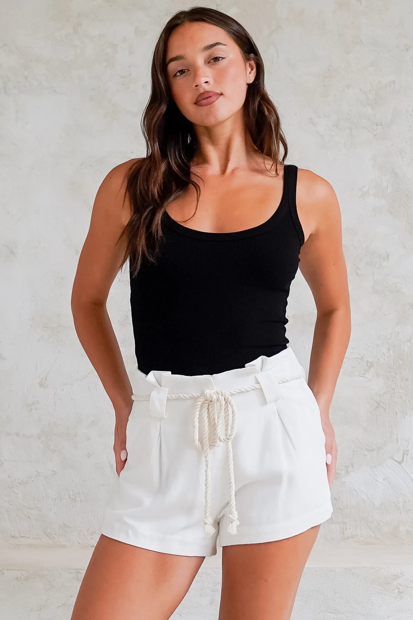 Sandy Shorts - High Waisted with Side Pockets in White sold by Salty Crush product image thumbnail 3