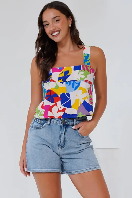 Umiko Cami - Thick Strap Boxy Cami in Betty Print made by Salty Crush