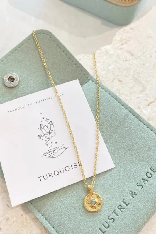 December Birthstone Necklace - Turquoise made by Salty Crush