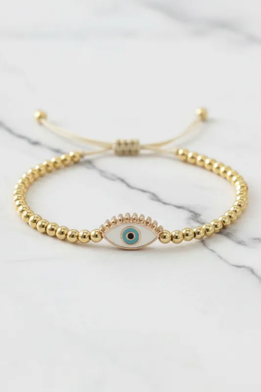 Yiota Evil Eye Bracelet - Gold made by Salty Crush