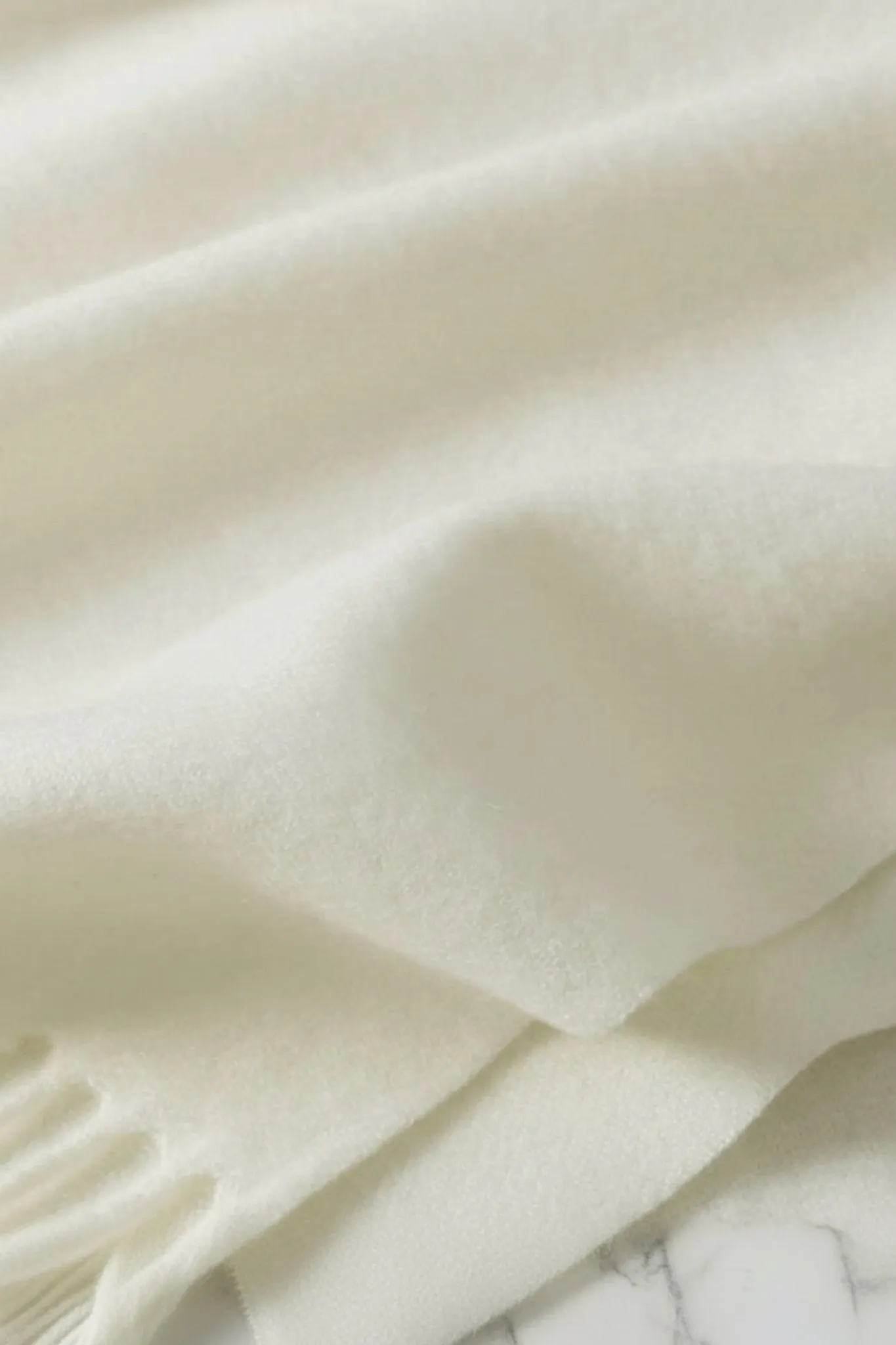 Jacory Scarf - Soft Cozy Wrap Scarf with Tassel Detail in Cream sold by Salty Crush product image thumbnail 5