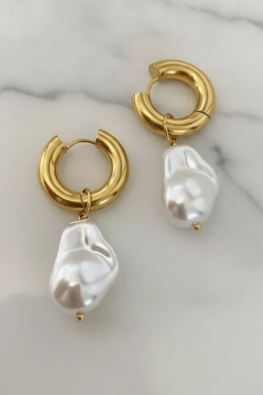 Wavery Earrings - Gold made by Salty Crush