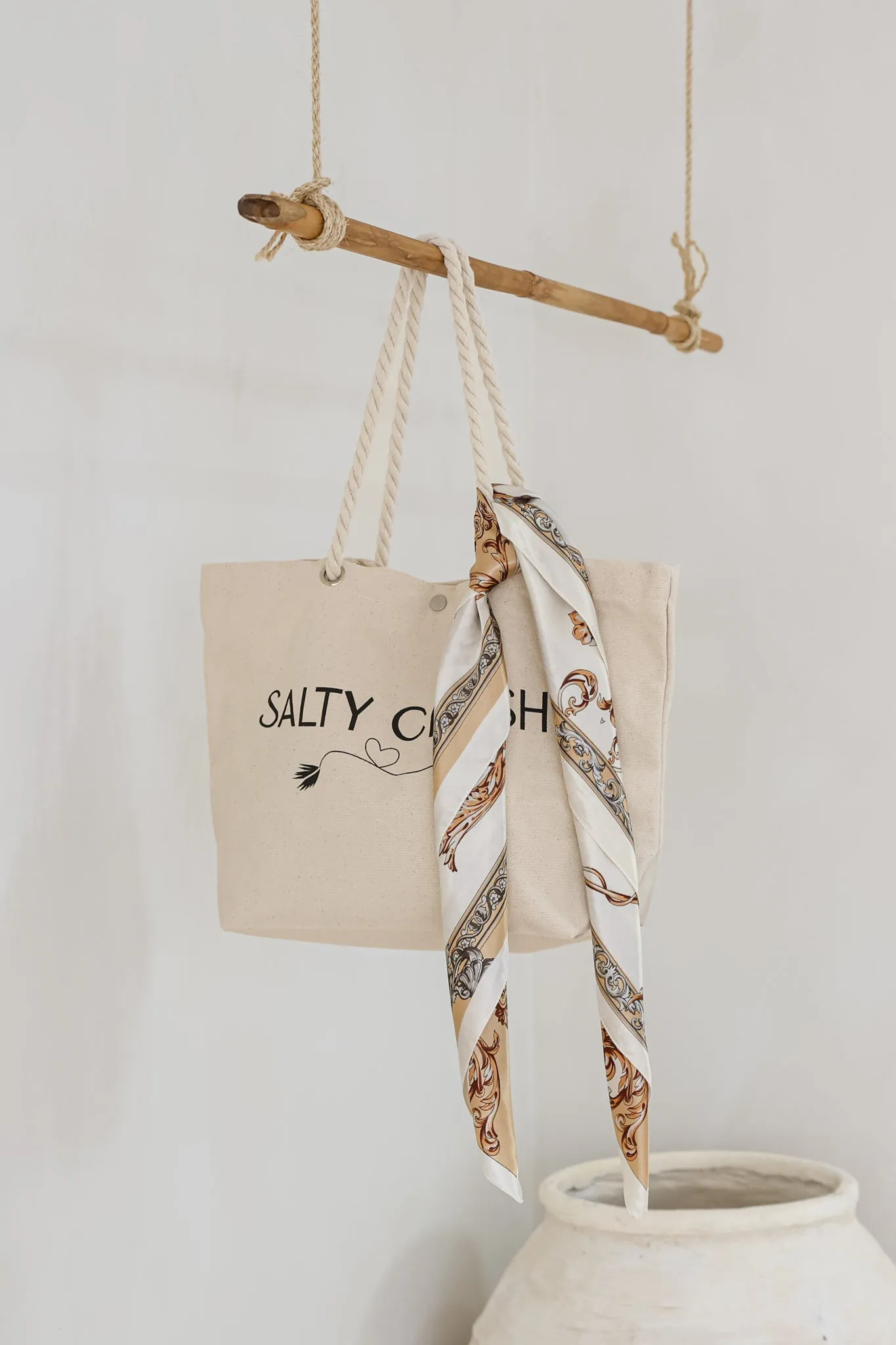 Rayne Scarf - Floral Print Cream sold by Salty Crush product image thumbnail 4