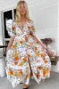 JAASE - Molli Maxi Dress: Button Down A-Line Dress with Tied Sleeves in Dalilah Print sold by Salty Crush