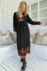 JAASE - Boheme Long Sleeve Midi Dress: Slimline Smock Dress in Emmery Print sold by Salty Crush