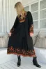 JAASE - Boheme Long Sleeve Midi Dress: Slimline Smock Dress in Emmery Print sold by Salty Crush