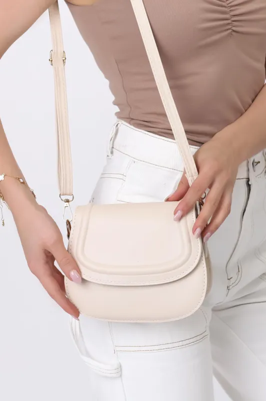 Piper Flap Saddle Bag - Beige sold by Salty Crush
