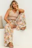 Avianna Pants - Paper Bag High Waisted Wide Leg Pants in Floral Print sold by Salty Crush